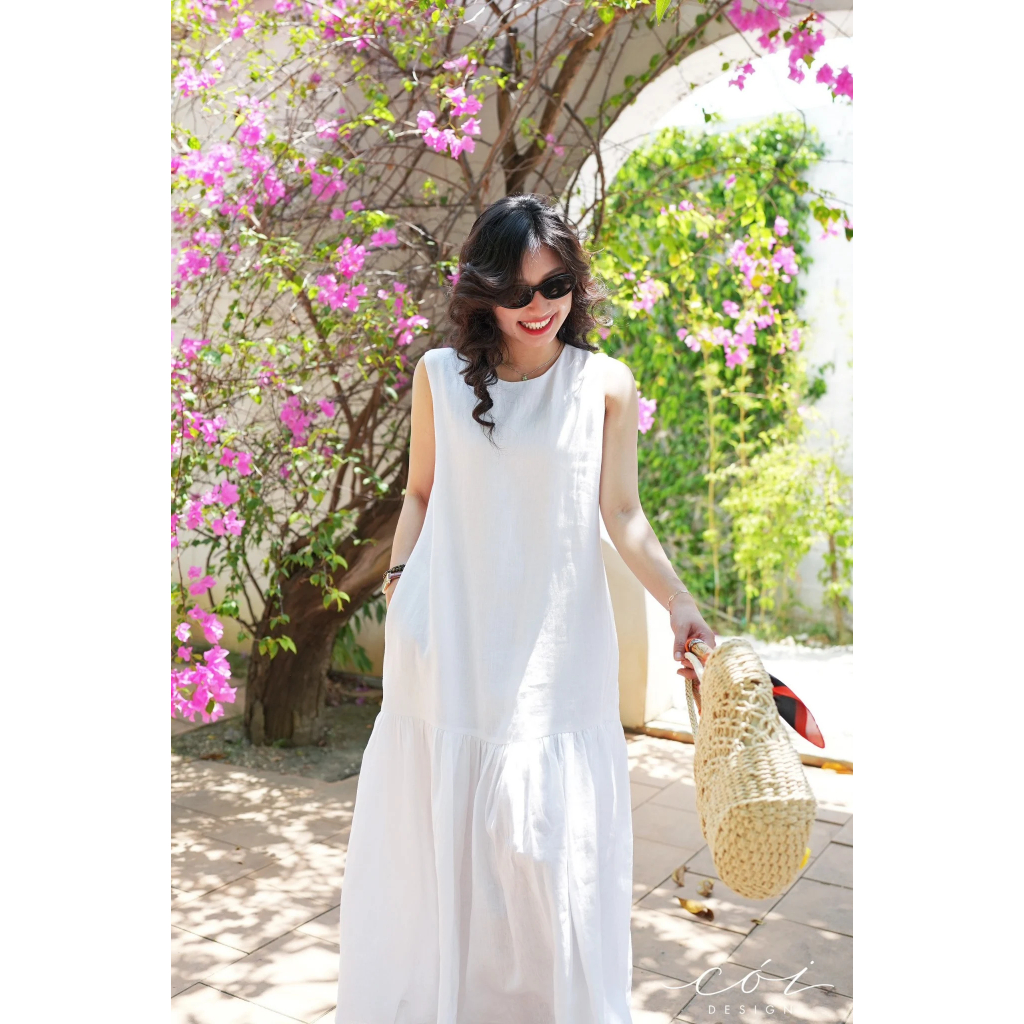 Đầm suông Maxi linen Cói Design