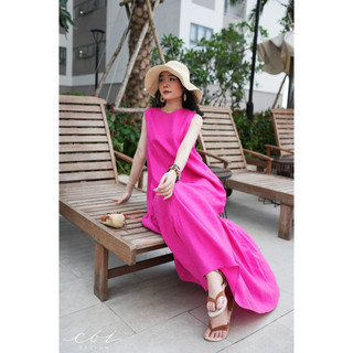 Đầm suông Maxi linen Cói Design