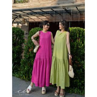 Đầm suông Maxi linen Cói Design
