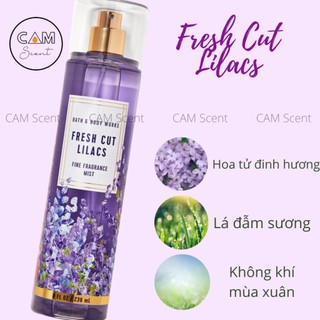 [Bill Mỹ] Xịt Thơm BodyMist Bath and Body Works - Fresh Cut Lilacs