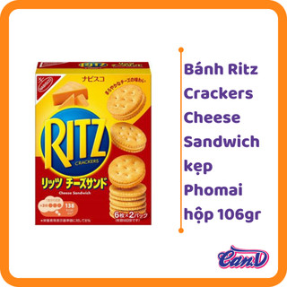 Bánh 𝐑𝐢𝐭𝐳 Crackers Cheese Sandwich kẹp Phomai hộp 106gr