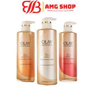 Sữa Tắm OLAY B3+ Siêu Dưỡng Trắng Da, Cấp Ẩm Và Đàn Hồi 500ml (Bản Thái)