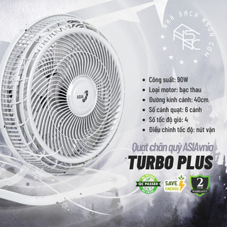[HỎA TỐC 2H] Quạt sàn Asia TURBO PLUS 6 cánh bán công nghiệp 90W - Hàng chính hãng - Bảo hành 24 tháng