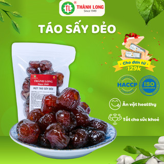 Mứt Táo Sấy Dẻo Thành Long - Đồ Ăn Vặt Thơm Ngon Bổ Dưỡng Gói/Bịch 200g/500g
