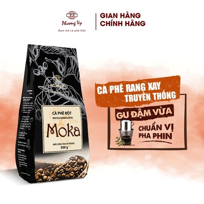 Cà Phê Truyền Thống MOKA 500g, cafe vị đậm vừa, hương thơm nồng nàn, Phương Vy Coffee
