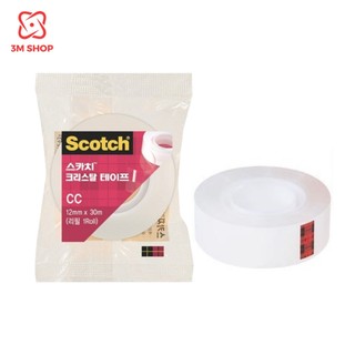 Băng keo trong nhỏ băng dính nilon trong suốt 3M Scotch 18mm dài 30m