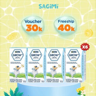 Sữa tiệt trùng vpmilk grow+ hộp 110ml - vị ít đường