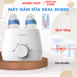 Máy hâm sữa Real Bubee 2 bình cổ rộng hâm sữa, ủ sữa và thức ăn, tiệt trùng bình sữa - Bảo Hành 12 Tháng