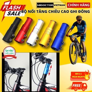 Phụ Kiện Nâng Tay Lái Xe Đạp,Hợp Kim Nhôm Cao Cấp,Bộ nối tăng chiều cao ghi đông dễ dàng lắp đặt hãng miDoctor