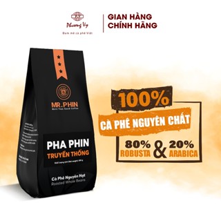Cà Phê Nguyên Chất Mr. Phin Pha Phin Truyền Thống 500g, cafe đậm đà, ngọt nhẹ, body dày, Phương Vy Coffee