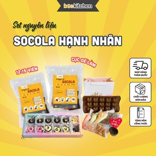 Set Tự Làm Chocolate Hạnh Nhân (Socola Hạnh Nhân) - Thành phẩm hộp quà socola 12 viên hình tim