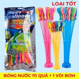 [Loại tốt] 111 quả Bóng nước, Bóng bay nước, Bóng nước chùm, Bóng nước được lắp sẵn vào 3 chùm và 1 đầu nối