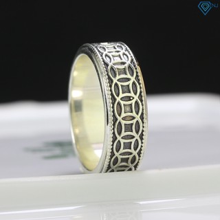 Nhẫn bạc 925 xi thái cho nam hình kim tiền hút tài lộc may mắn phong  thuỷ NNA0571 - Trang Sức TNJ