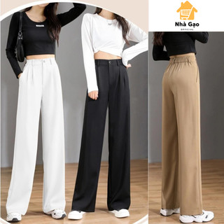 Quần nữ .ống rộng culottes lưng thun sau dáng suông chất liệu cao cấp nhiều màu HH nữ