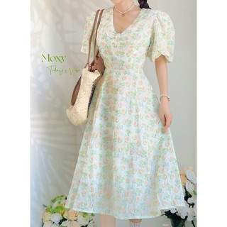 SP009207-Đầm bông tay bí