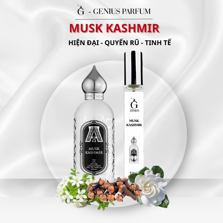 Nước Hoa Unisex Musk Kashmir chai chiết 10ml 20ml Hiện Đại, Quyến rũ, Tinh tế - Genius Perfume