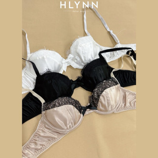 Áo lót bra lụa satin áo ngực có gọng mút mỏng viền ren mi m281