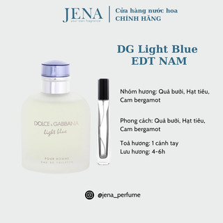 Mẫu thử/ chiết nước hoa nam dg light blue pour homme edt chai 10ml