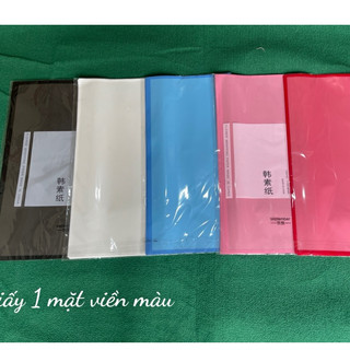 Giấy Gói Hoa Bóng Mờ Viền Màu - Tập 20 tờ, Giáy Gói Hoa Không Thấm Nước