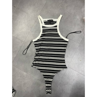 Bodysuit sọc ngang thun cotton co giãn 4 chiều