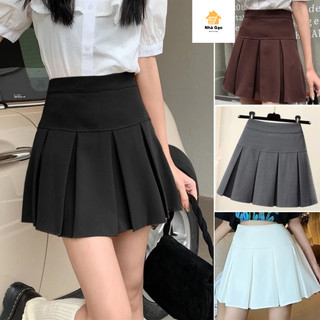 Chân váy nữ. ngắn xếp ly to dáng chữ A xòe có lót trong vải dày cao cấp siêu quyến rũ HH