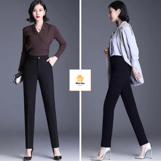 Quần nữ tây công sở nữ kiểu mới ống đứng màu đen sang trọng thanh lịch HH