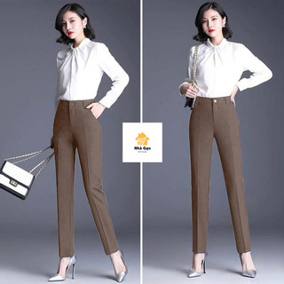Quần nữ ,tây công sở nữ kiểu mới ống đứng màu nâu đất sang trọng thanh lịch nữ