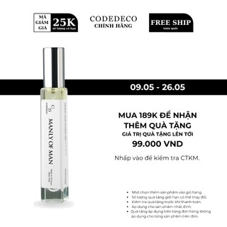 Tinh dầu thơm CODEDECO Manly Of Man mạnh mẽ, sang trọng - 10ml