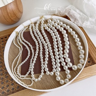  Vòng Cổ Ngọc Trai Nữ Dây Chuyền Ngọc Trai Nhân Tạo Nhiều Size Cổ Điển Vòng Ngọc Trai Ngắn - N19