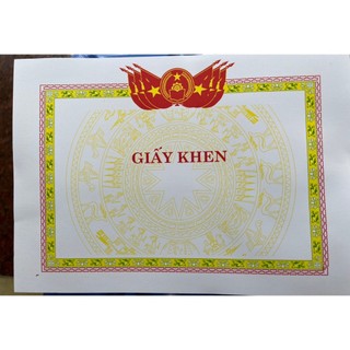 Combo 100 tờ giấy khen A4, mẫu không có chữ cộng hoà...