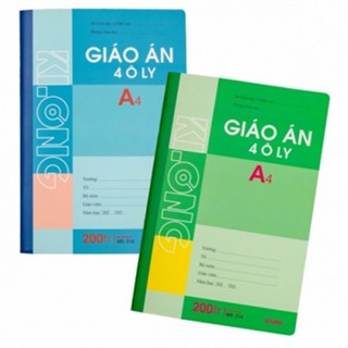 Sổ giáo án ô ly Klong, vở 200 trang a4 ô li 120/ 200 trang - giấy dầy đẹp, không thấm mực