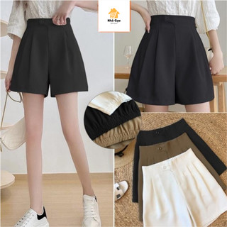Quần nữ short đùi nữ lưng cao ống rộng lưng thun sau siêu HOT HIT nữ
