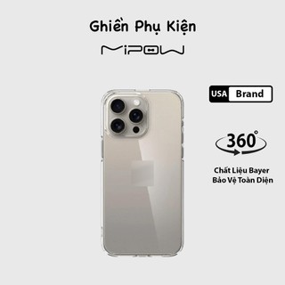 Ốp Lưng Trong Suốt Mipow Transparent Dành Cho iPhone 14/13/12 Series - Hàng Chính Hãng