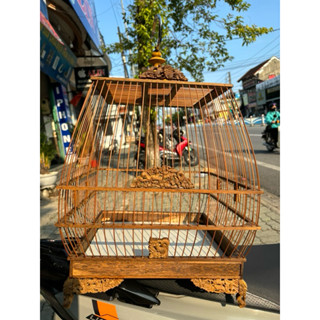 Khung tự ráp - lồng sing chạm  chào mào combo đủ phụ kiện nậm móc + 2 cầu thẳng áo cóng nhựa shop lồng chim đôla huế