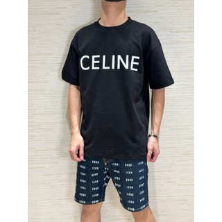 Áo phông T shirt Celine basic logo ngực LA on web