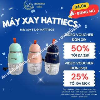 Máy xay ăn dặm Hattiecs 8 lưỡi dao dung tích 0,3L xay chế biến đồ ăn dặm cho bé