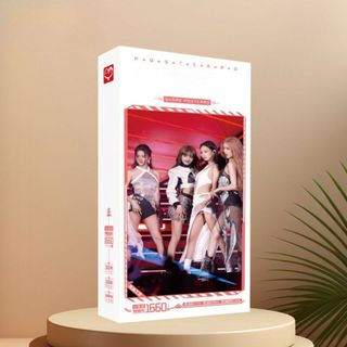 Hộp ảnh Postcard JISOO JENNIE ROSE LISA Black.Pink mẫu ảnh