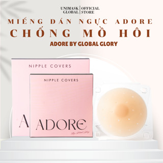 Miếng dán ngực Silicon ADORE CHỐNG MỒ HÔI CÓ LỖ CÓ KEO , miếng dán hình tròn mềm mỏng siêu dính