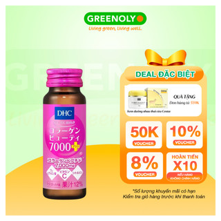 Nước Uống Bổ Sung Collagen Beauty 7000 Chống Lão Hóa Da DHC 50ml x 10 Lọ
