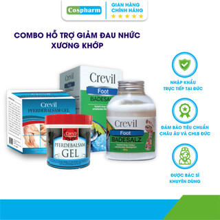Muối Ngâm Chân Crevil Foot Và Gel Thoa Giảm Đau Nhức Crevil Pferdebalsam