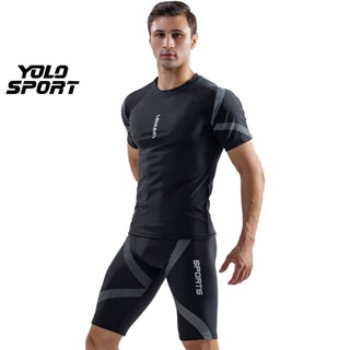 Bộ Áo Quần Bơi Nam Sport Dáng Ngố Short Đi Bơi Tắm Biển Chất Thun Lạnh Co Giãn 4 Chiều Thoải Mái Hoạt Động Dưới Nước