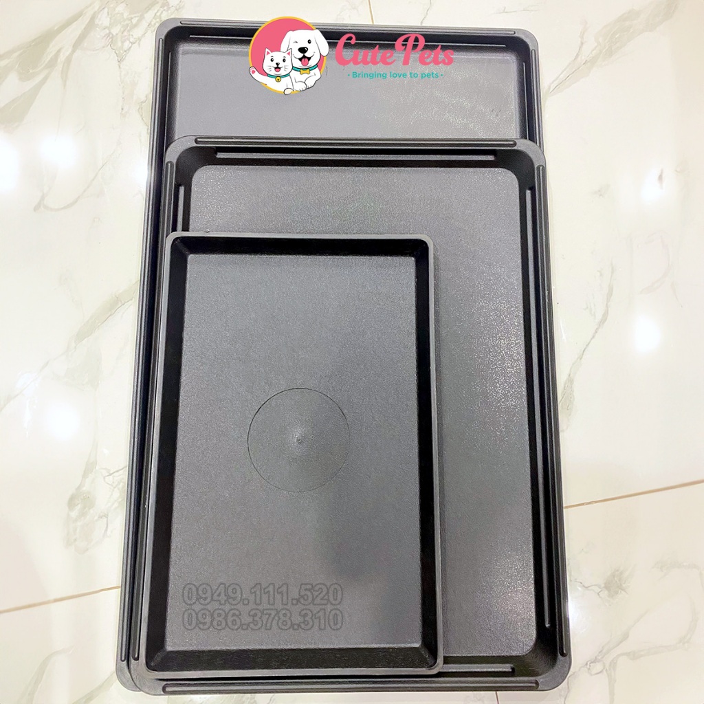 Khay nhựa thay thế lồng sơn tĩnh điện Size  L 73cm x 45,5cm x 3cm - CutePets