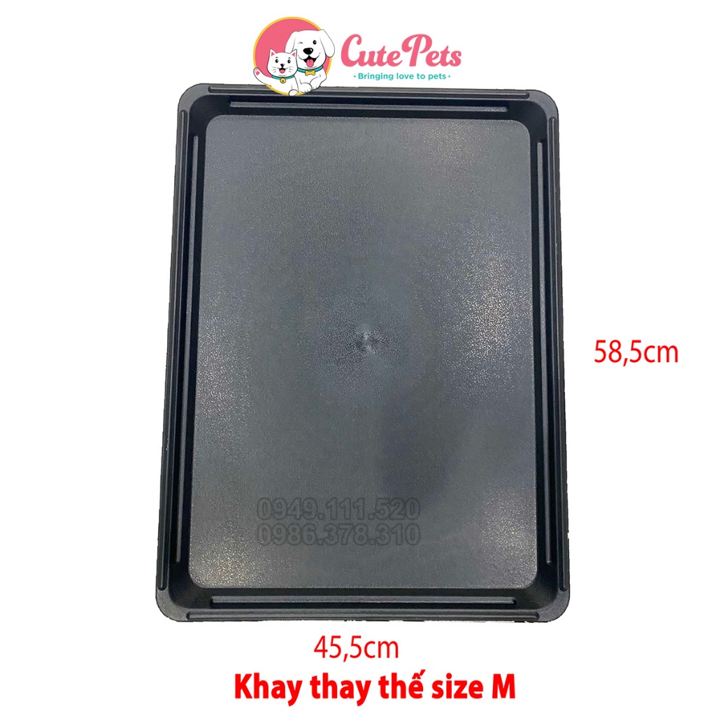Khay nhựa thay thế lồng sơn tĩnh điện Size  L 73cm x 45,5cm x 3cm - CutePets