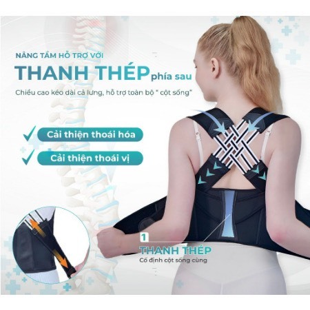 Đai Chống Gù Lưng E.SPORT (Nam&Nữ) - Giúp Lưng Thẳng, chống Cong Vẹo Cột Sống, Thoái Hóa Đốt Sống Cổ, Lệch Vai Gáy