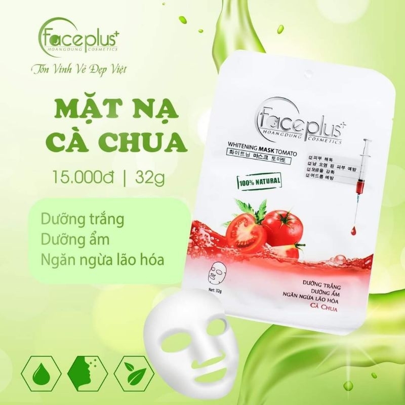 [Hàng Chuẩn] Mặt Nạ Faceplus Dưỡng Trắng Da Cà Chua 32G