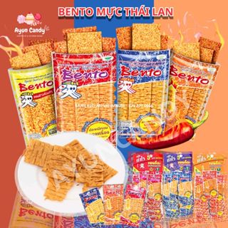 [MUA 5 TẶNG 1] Lốc 13 Gói Mực Bento Cay Thái Lan, Mực Bento Gói 4G Snack Mực Bento Thái Lan Đủ 3 Vị Mực Bento Siêu Cay