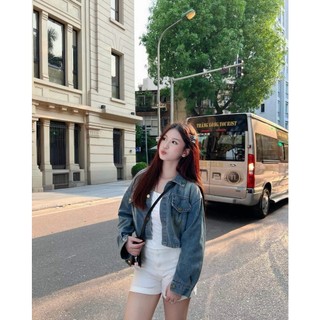 [ẢNH THẬT] Áo denim jacket dáng lửng cao cấp Simbabo