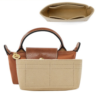 [Size túi mini] Lót túi giữ form túi Long Champ vải nỉ nhiều ngăn đựng đồ tiện dụng