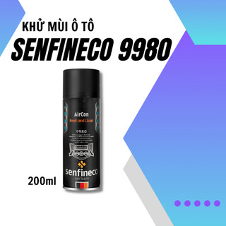 Xịt khử mùi điều hòa, nội thất ô tô hương chanh [Senfineco 9980] AirCon Fresh And Clean dung tích 200ml
