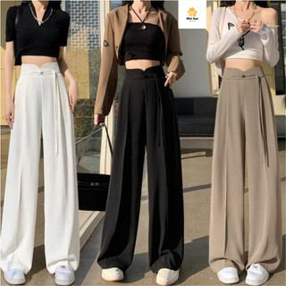Quần ống rộng nữ .lưng cao thun sau dáng suông chất liệu siêu cao cấp nhiều màu